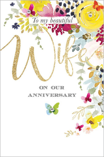 Picture of BEAUTIFUL WIFE ANNIVERSARY CARD